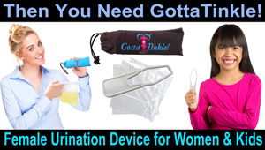 GottaTinkle Female Urination Device Avoid Germs & Viruses Sanitary 